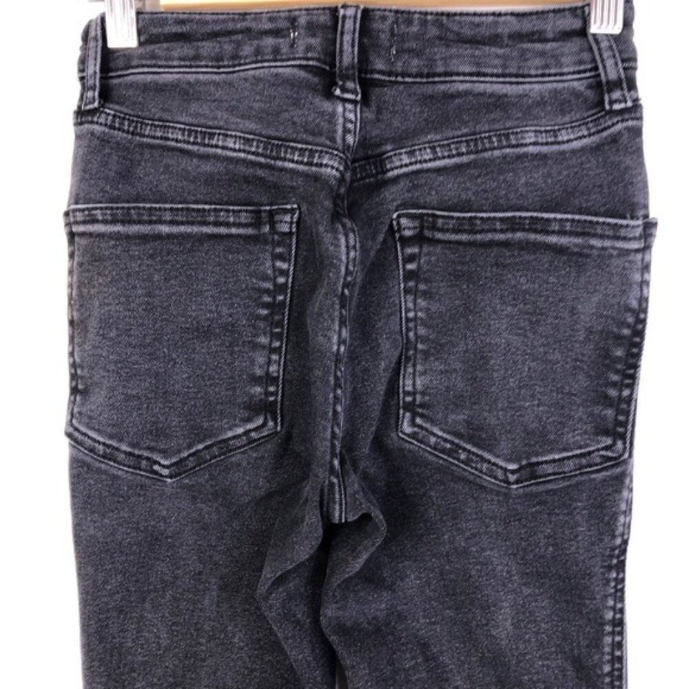 Free People 25 Black Denim Skinny Straight Jeans 25 - Picture 4 of 10